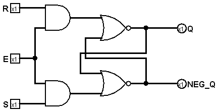 SR latch built with NOR and /AND/ gates.